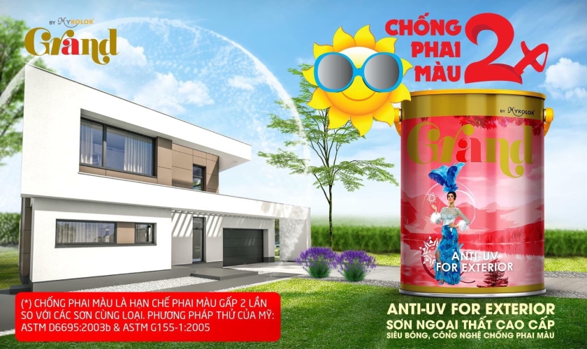Sơn Mykolor Grand chống phai màu gấp 2 lần